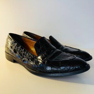 Everlane The Modern Croc Slip On Loafer Leather Reptile Embossed Made in Italy W